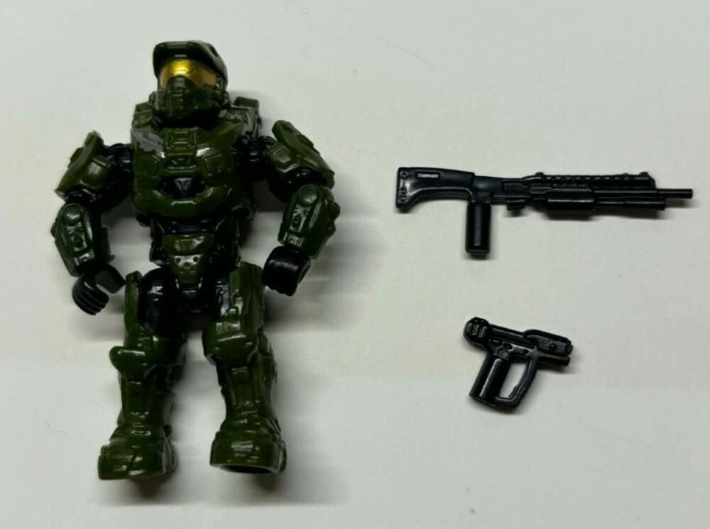 Halo Mega Bloks UNSC Master Chief Green 97380 Broadsword Figure and Weapons